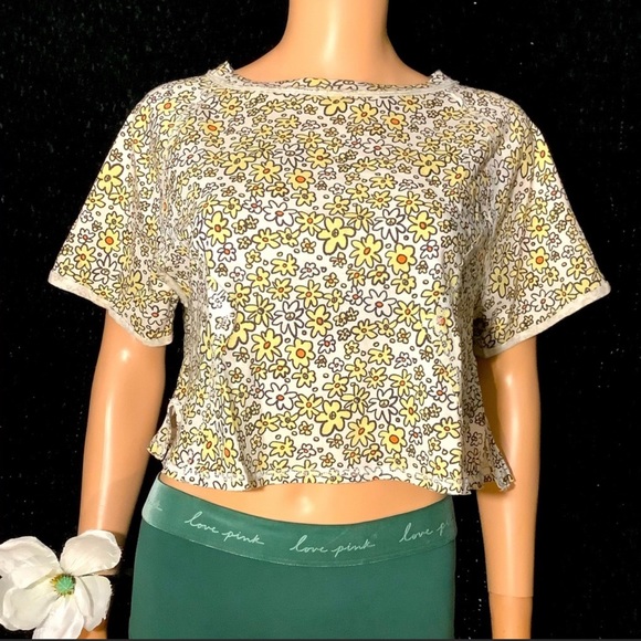 🌼Free People 🌼Sammie Stripe Cotton Crop Raglan Tee ☮️ BNWT ☮️ - Picture 7 of 16